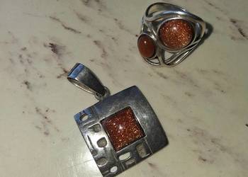 Srebrny Pierscionek i Wisiorek