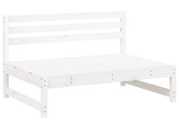 Sofa środkowa do ogrodu biała 120x80 cm lite drewno sosnowe WM-825703