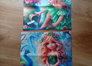 2 śliczne poszewki na poduszki 45x45, dla dziewczynki