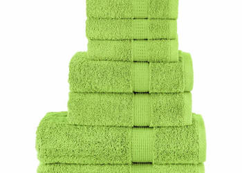 8-częściowy zestaw ręczników premium SOLUND zielony 600 g/cm² WM-137551