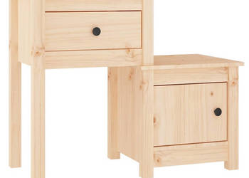 Szafka nocna 795x38x655 cm lite drewno sosnowe WM-814539