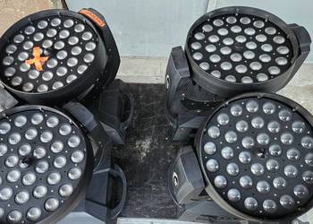 4x PG LED wash 36 X 18W 6in1 Rgbwauv + case