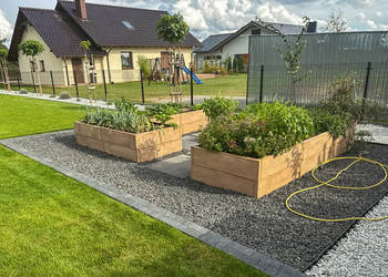 Betonowy warzywnik, Podwyższone grządki betonowe 205 x 205 x 75 L