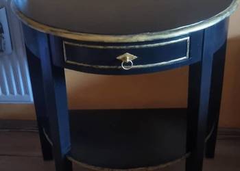 Konsola,  stolik, czarno zlote