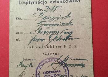 ( 613 ) Legitymacja członkowska PZZ ( 613 ) Legitymacja członkowska PZZ