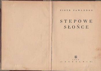 (7367) STEPOWE SŁOŃCE – PIOTR PAWLENKO