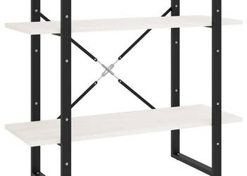 Regał na książki 2 półki biały 80x30x70 cm drewno sosnowe WM-806453