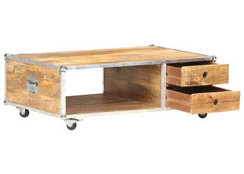 Stolik kawowy 89x59x33 cm lite surowe drewno mango WM-323408