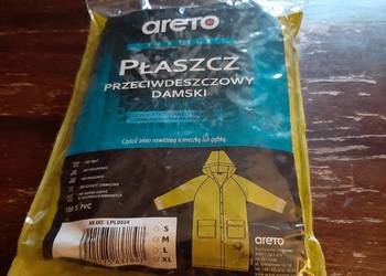 Płaszcz od deszczu_ damski - z odblaskowymi  elementami