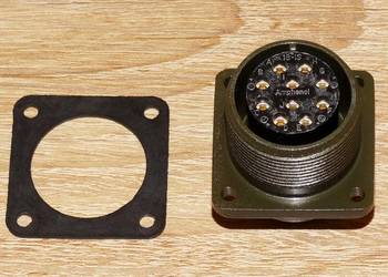 Złącze, gniazdo żeńskie, przemysłowe, wojskowe 10 pinów, DS3102A AMPHENOL