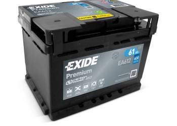 Akumulator 61Ah 600A Exide Premium EA612 Prawy plus