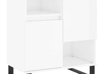 Komoda biała z połyskiem 60x35x70 cm materiał drewnopochodny WM-831198
