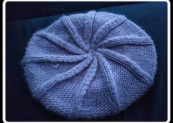 BERET kolor wrzosowy - fioletowy
