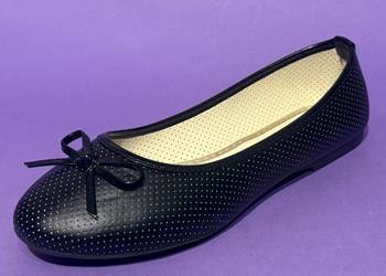 Czarne baleriny z kokardą rozmiar 36 (AK10)