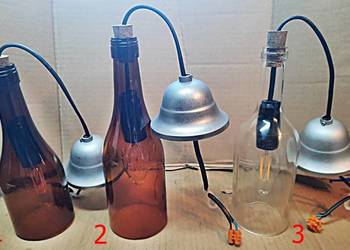 Lampa oprawa oprawy  wiszące z butelek- kreatywna