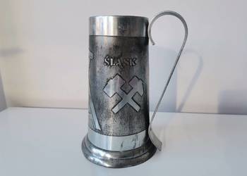 Stary cynowy kufel górniczy Śląsk, KWK