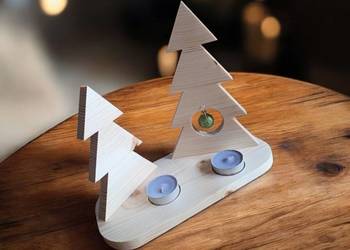 Dekoracje świąteczne - drewniane choinki - możliwość personalizacji