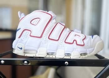 Nike Air More Uptempo USA 96’ White/Red/Blue – Kultowy Model – Bardzo Dobry