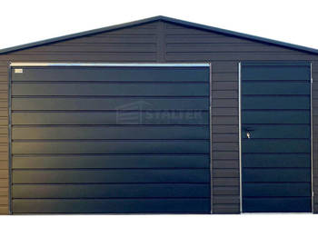 Garaż blaszany 5x5m  brama uchylna drzwi  dach ST196