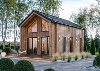 Domek Drewniany Całoroczny z Antresolą 35 m², Cała Polska.