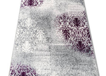 DYWAN 140X200 NEW IDEA ORNAMENT FIOLET GĘSTY WŁOS UNIWERSALNY RÓŻNE WYMIARY