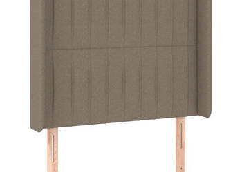 Zagłówek do łóżka z LED taupe 103x16x118/128 cm tkanina WM-3124280