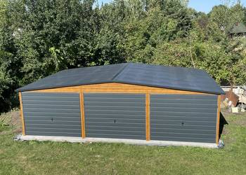 Garaż blaszany 9x6. WZMOCNIONY PROFILAMI. Producent. CAŁA Polska