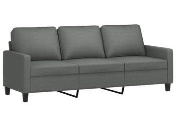 Sofa 3-osobowa ciemnoszara 180 cm tapicerowana tkaniną WM-359172