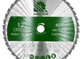 Piła tarczowa 305x30 40 zębów WALTER do elektronarzędzi