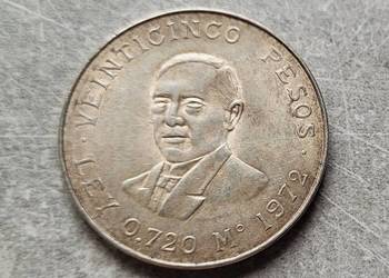 102) MEKSYK srebro - 25 Pesos - 1972 r. MO
