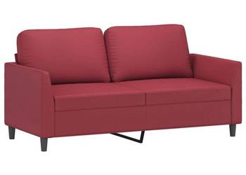 vidaXL 2-osobowa sofa, winna czerwień, 140 cm(SKU:359336)