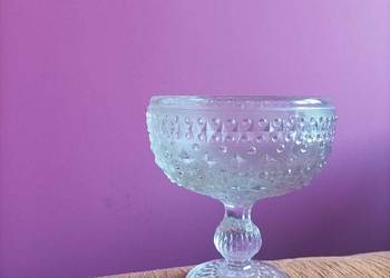 Szklana cukiernica romby i guziczki projekt Eryki Trzewik - Drost