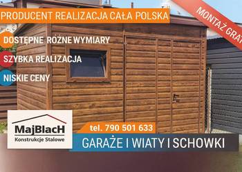 Złoty Dąb Garaż Blaszany – Schowek | Szybka Dostawa  |Wiata  – Maj-Blach