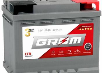 Akumulator 60Ah 600A  GROM EFB START&STOP Prawy Plus DTR