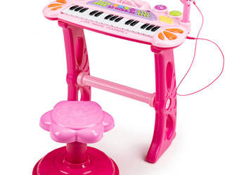 Keyboard organki pianinko z mikrofonem mp3 różowe