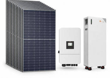 Zestaw fotowoltaiczny hybrydowy 14 kWp - falownik DEYE SG05LP3 1