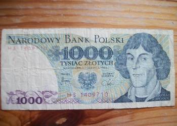 banknot 1000zł z1982roku