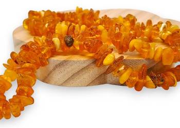 Korale z bursztynu, BURSZTYN bałtycki sieczka polerowana #1053