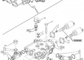 New Holland T6070 Korpus zaworu 87523105