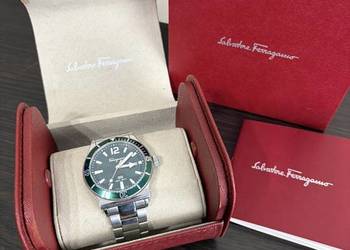 Zegarek męski Ferragamo 1898 Quartz Green Dial SFFN00521