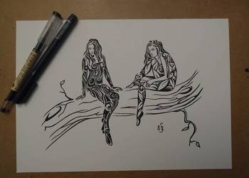 Rysunek: na gałęzi - cienk - blok t. A4 250 g/m2