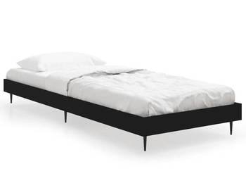 Rama łóżka czarna materiał drewnopochodny 75x190 cm WM-832310