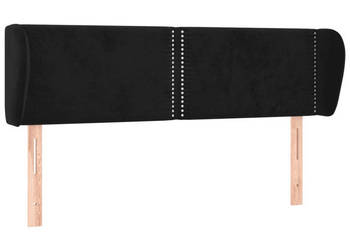 Zagłówek uszak czarny 147x23x78/88 cm aksamitny WM-3117054