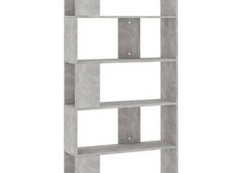 Regał na książki/przegroda betonowy szary 80x24x159 cm WM-800103