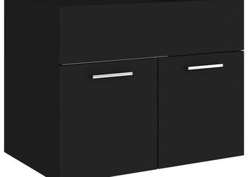 Szafka pod umywalkę czarna 60x385x46 cm WM-804648