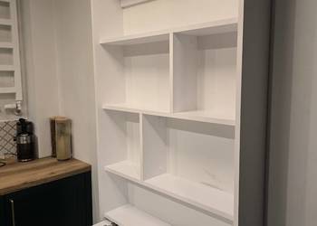 Stół, regał, szafka rozkładana 130x80 cm biały mat TAB biały - bromark