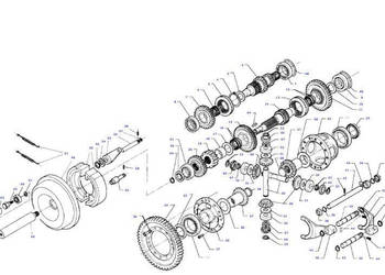 Massey Fergusson MF 30 32 - wałek zębaty skrzyni biegów D46145000