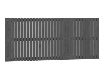 Wezgłowie łóżka szare 204x3x90 cm lite drewno sosnowe WM-824880