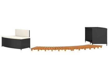 vidaXL Obudowa do basenu/spa, czarny polirattan(SKU:362259)