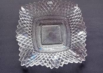Paterka na słodycze Indiana Glass. Depression Glass, wzór Diamond Point.